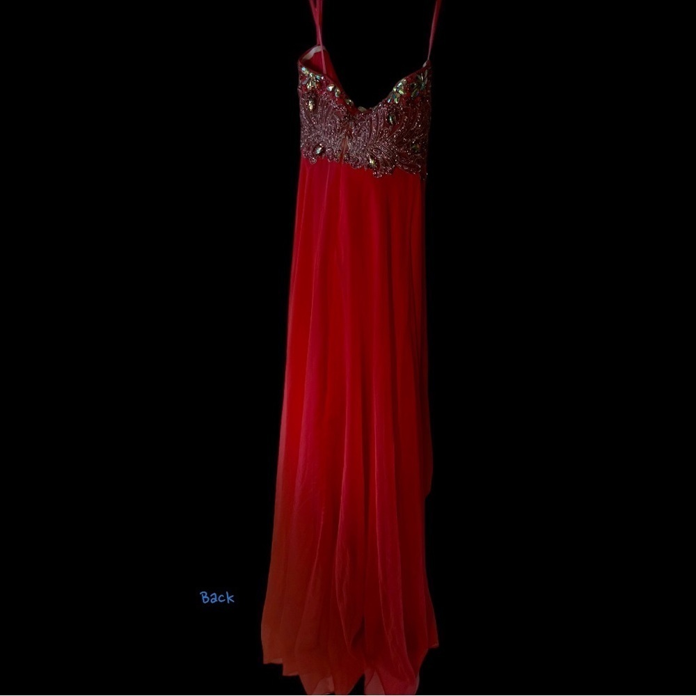 Nina Canacci Dress Home Coming Formal Strapless Sequin and Split Fuchsia Size 2 - Picture 13 of 14